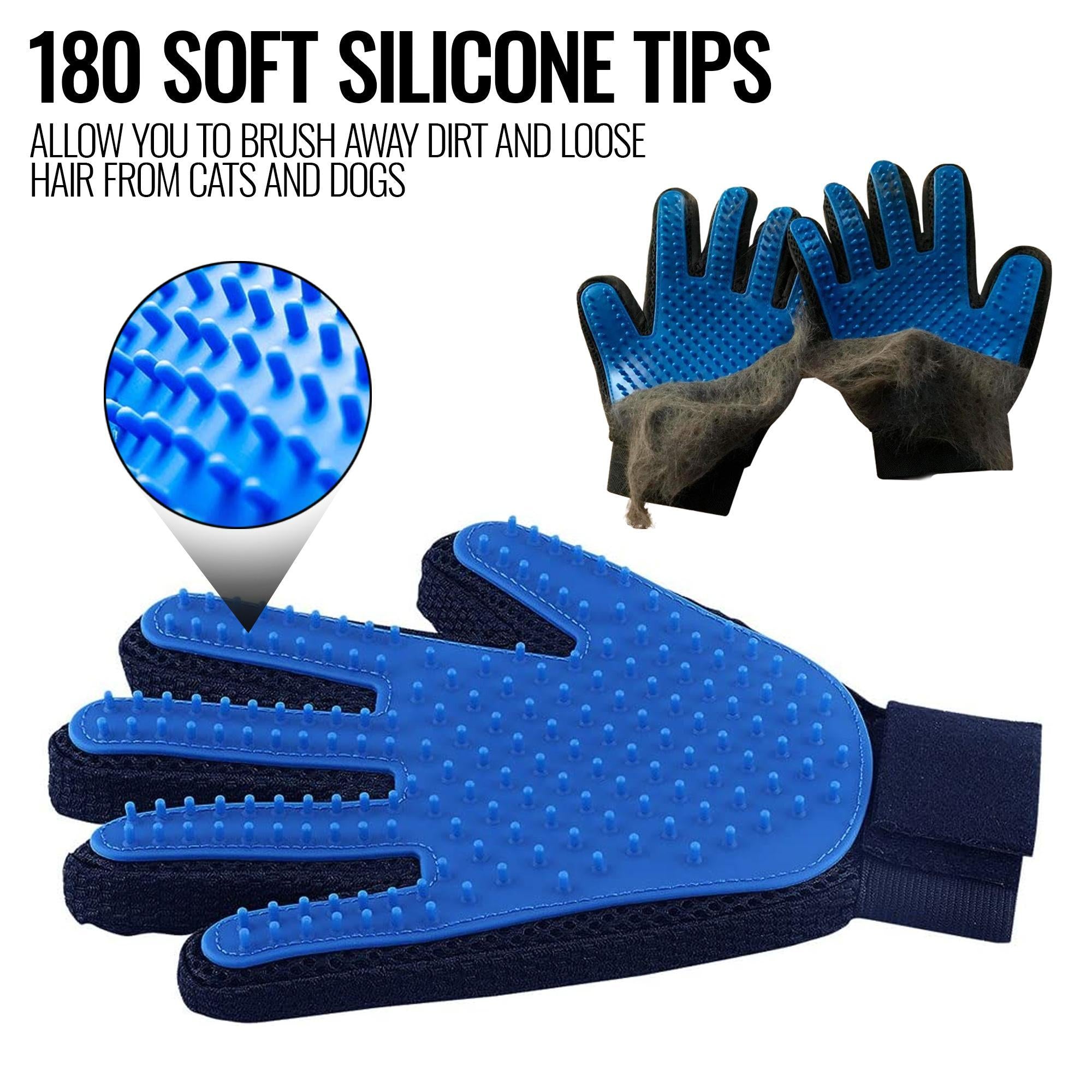 PawHaven Deshedding Grooming Glove — Gentle Hair Remover & Massage Mitt