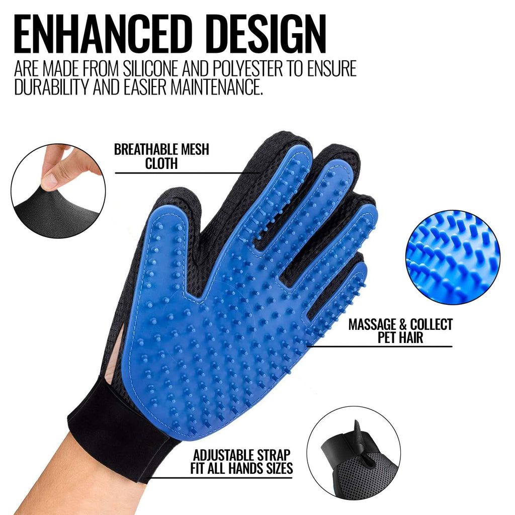 PawHaven Deshedding Grooming Glove — Gentle Hair Remover & Massage Mitt