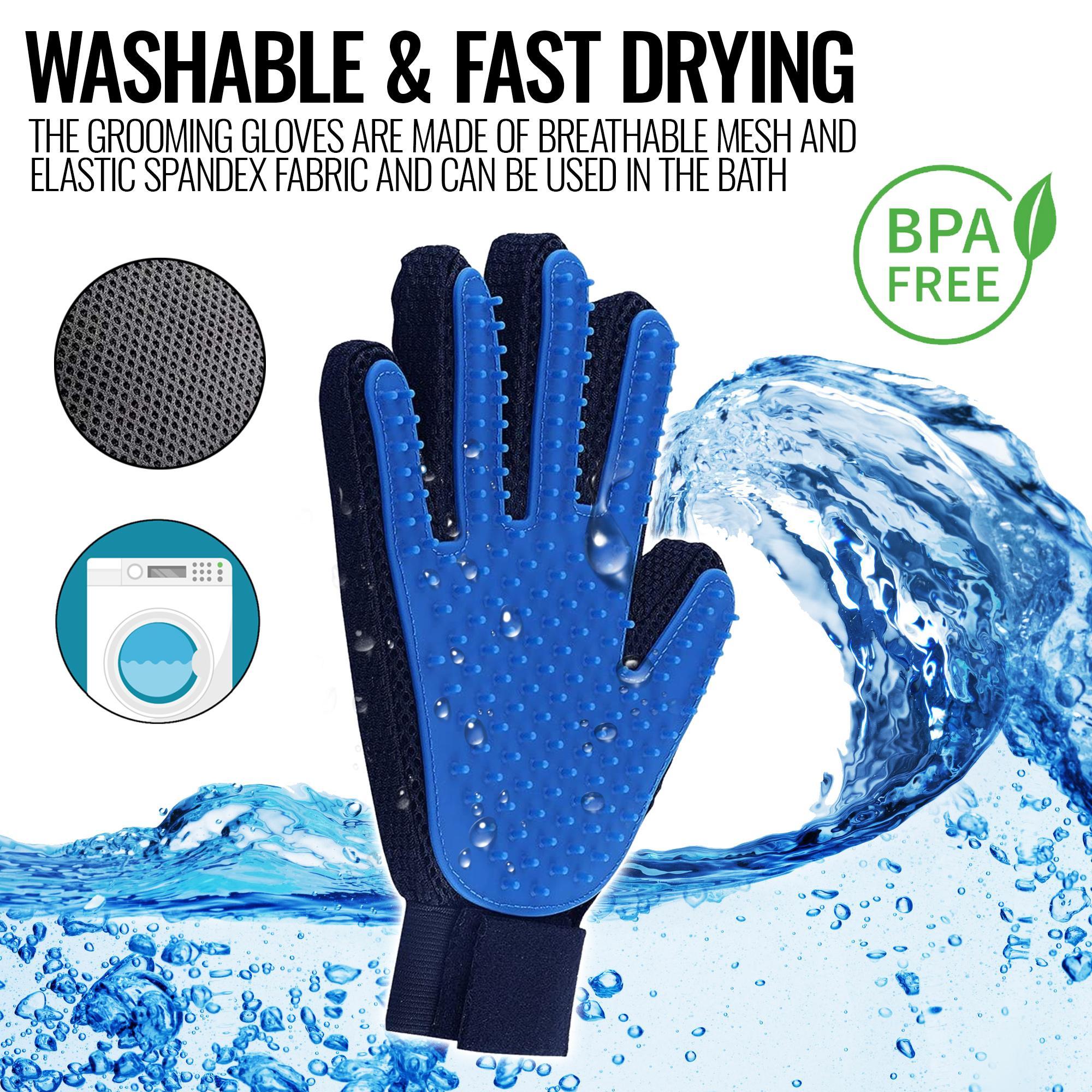 PawHaven Deshedding Grooming Glove — Gentle Hair Remover & Massage Mitt